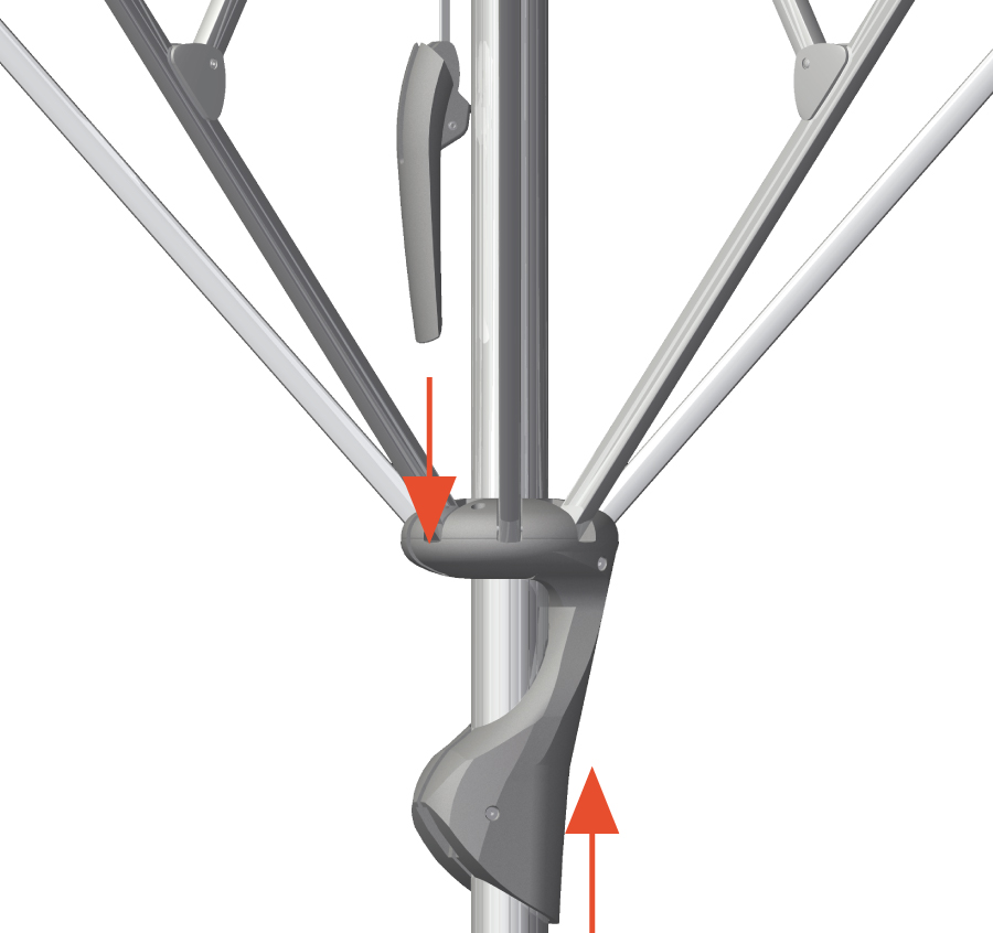 Detail Schieber/Spannhebel-Mechanismus FORTELLO