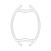oval<br>93 x 66 x 3 mm